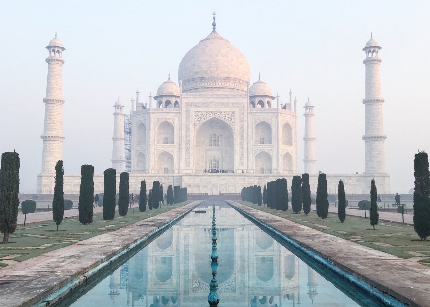 Taj Mahal view in Winters