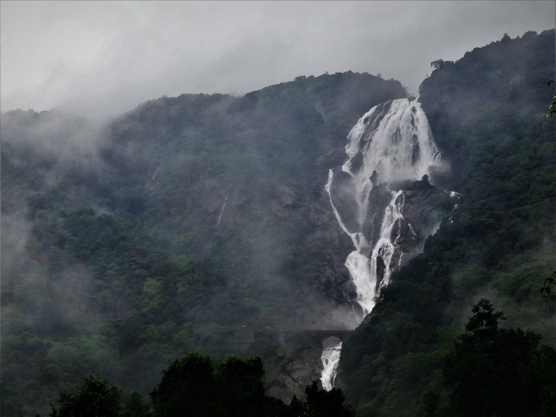 Dudhsagar Waterfall Goa in Monsoon