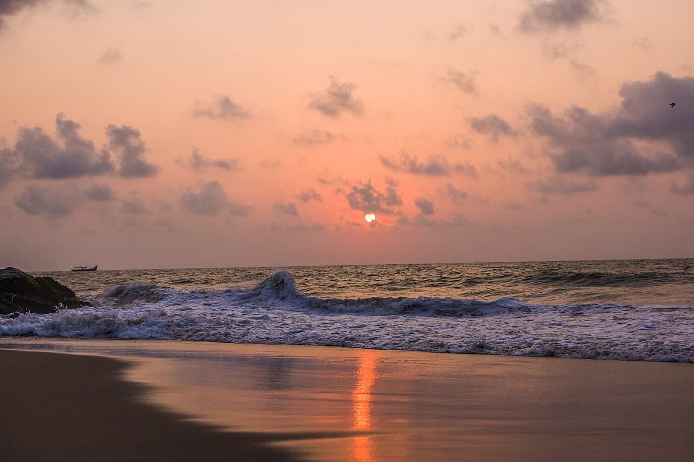 Pondicherry Beach in Monsoon