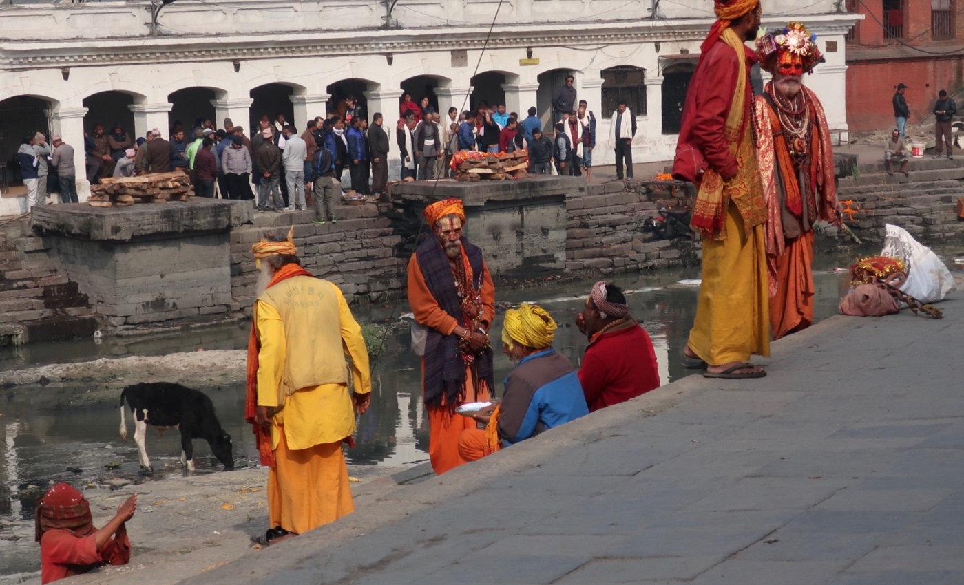 Holy Men at Ghats in Nepal