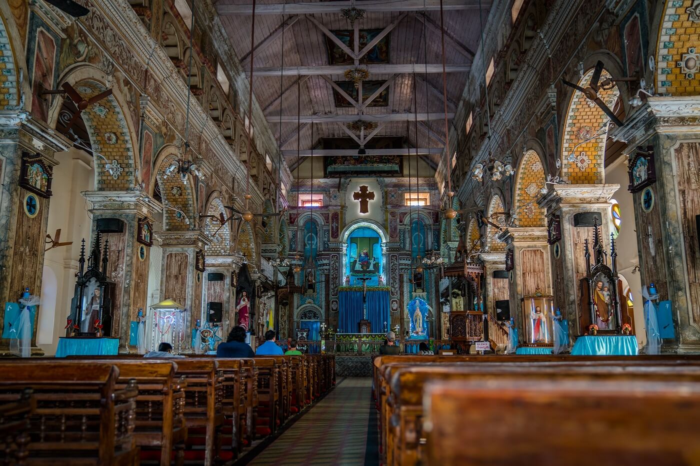 Interior of Santa Cruz Basilica, Kochi Kerala