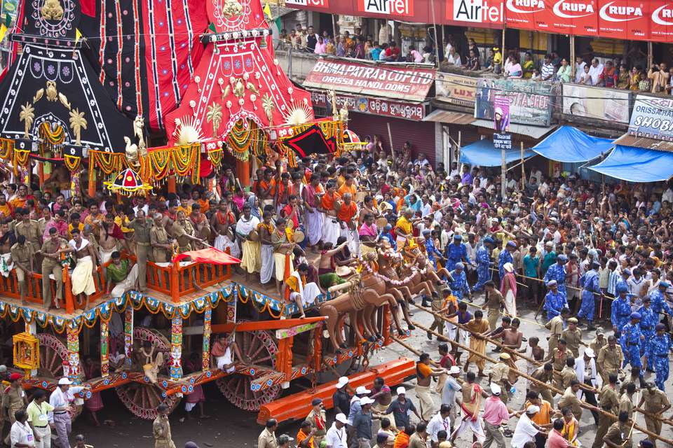 Chariot Pulling on Jagannath Rath Yatra