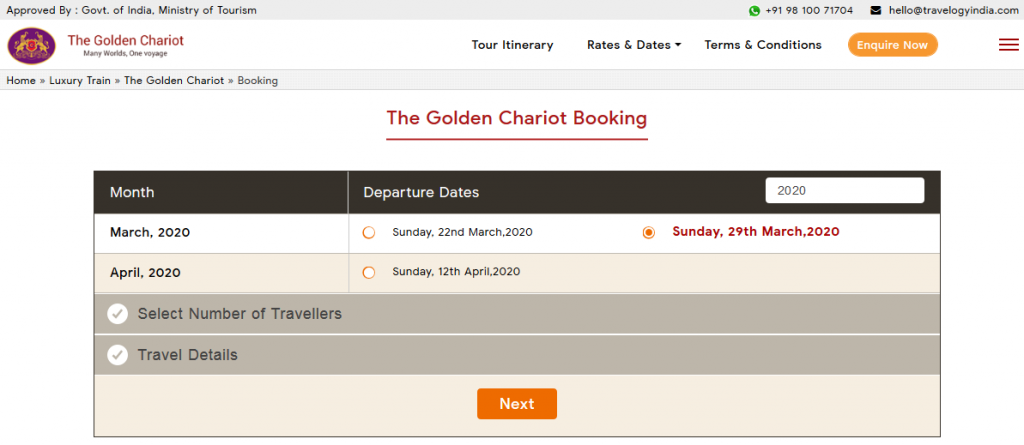Choose Journey Date